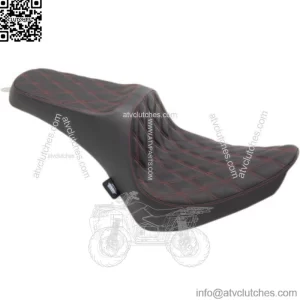 Drag Specialties Predator III Red Double Diamond Seat 2 Up Harley 00-17 Softail (For: Harley-Davidson)