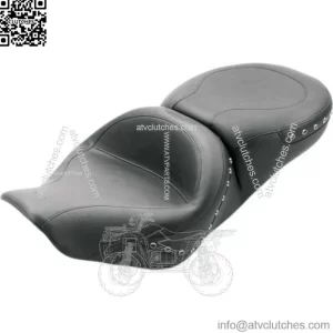 Mustang Wide Smooth Studded 2 Up Touring Seat 1997-2007 Harley Touring FLHR FLHX (For: Harley-Davidson)