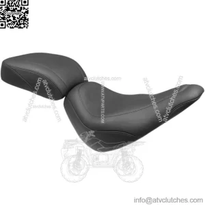 Mustang Black Wide Tripper Rear Passenger Seat Harley Softail Slim M8 2018-19 (For: Harley-Davidson)