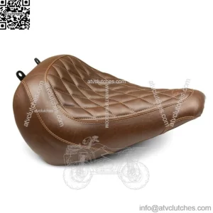 Mustang Brown Wide Tripper Solo Driver Seat Diamond Harley Softail Fat Boy 18+ (For: Harley-Davidson)