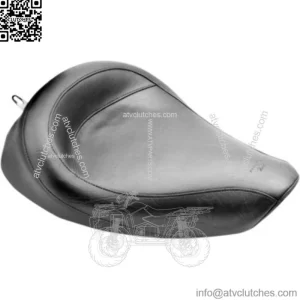 Mustang Black Standard Touring Smooth Vinyl Driver Solo Seat Harley Dyna 04-05 (For: Harley-Davidson)