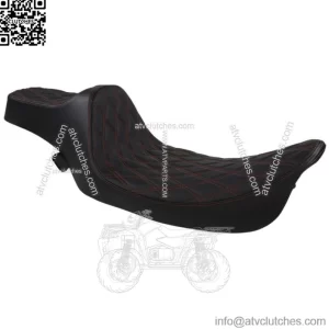 Drag Extended Reach Predator III 3 Red Diamond Black Seat 99-07 Harley FLHR FLHX (For: Harley-Davidson)