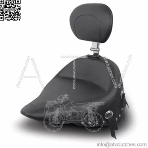 Mustang Wide Vintage Solo Seat Driver Backrest Chrome Studs 00-06 Harley Softail (For: Harley-Davidson)