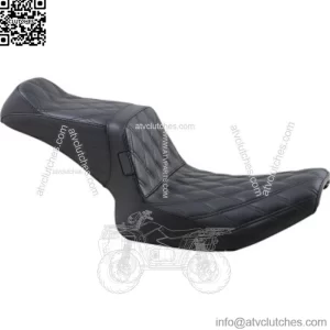 Le Pera Black Double Diamond Tailwhip 2 Up  Seat Harley Super Glide FXR 82-00 (For: Harley-Davidson)
