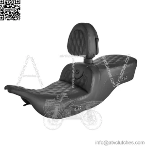 Saddlemen Roadsofa Lattice Backrest Heated GelCore Seat Harley Touring 97-07 (For: Harley-Davidson)
