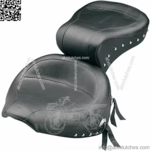 Mustang Wide Touring Chrome Studs Studded One-Piece Seat 84-1999 Harley Softail (For: Harley-Davidson)