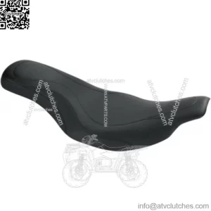 Mustang Daytripper Black Leather One Piece 2 Up Seat 1997-2007 Harley FLHT FLTR (For: Harley-Davidson)