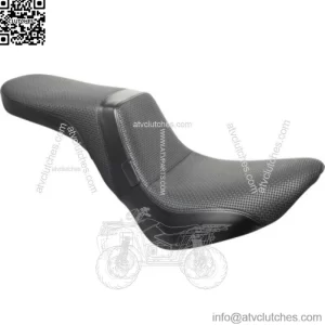 Le Pera Black Daytona Vinyl Basket Weave 2 Up Seat Harley 18+ Softail FXBR FLFB (For: Harley-Davidson)