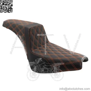 Saddlemen Step 2 Up Orange Lattice Stitch Seat Harley Softail M8 Street Bob FXST (For: Harley-Davidson)