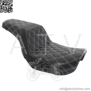 Saddlemen Silver Step 2 Up Lattice Diamond Stitch Seat Harley 06-17 Dyna FXD FLD (For: Harley-Davidson)
