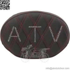 Drag Specialties Black Red Diamond Oval Sissy Bar Backrest Pad Harley Touring (For: Harley-Davidson)