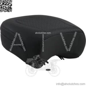 Mustang Black Rear Police Air Ride Passenger Seat Textured Harley Touring 97+ (For: Harley-Davidson)
