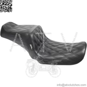Le Pera TailWhip 2 Up Double Diamond Seating Black Seat Street Harley Dyna 06+ (For: Harley-Davidson)