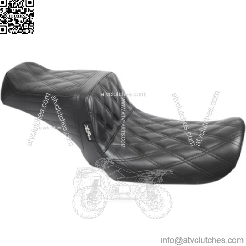 Le Pera TailWhip 2 Up Double Diamond Seating Black Seat Street Harley Dyna 06+ (For: Harley-Davidson)