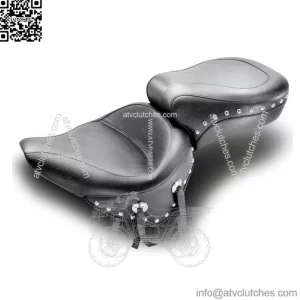 Mustang Wide Touring One-Piece Chrome Studs Studded Seat 00-06 Harley Softail (For: Harley-Davidson)
