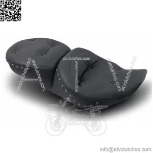 Mustang Wide One-Piece Black Studs Studded Regal Seat 1997-2007 Harley Touring (For: Harley-Davidson)