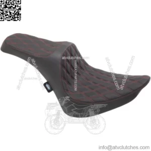 Drag Specialties Predator III Red Diamond Seat Harley Softail FXST FLST 84-99 (For: Harley-Davidson)