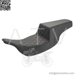 Saddlemen Black Step 2 Up Smooth Front Lattice Stitch Seat Harley Touring 97-07 (For: Harley-Davidson)