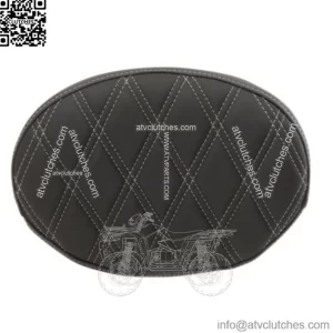 Drag Specialties Black Silver Diamond Oval Sissy Bar Backrest Pad Harley Touring (For: Harley-Davidson)