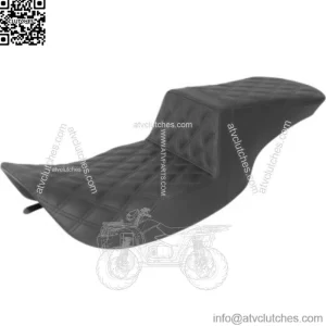 Saddlemen Black Full Lattice Stitch Step 2 Up Seat Harley Touring Bagger 97-07 (For: Harley-Davidson)