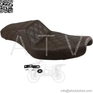 Saddlemen Step 2 Up Brown Lattice Stitch Seat 3.3 Tank Harley 04+ XL Sportster (For: Harley-Davidson)