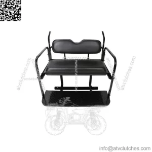 Rear Flip Seat Kit Back seat For 2000-2013 Club Car DS Golf Cart Folding Black