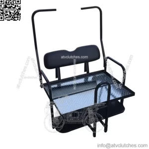 Rear Flip seat kit for Club Car Golf Cart DS (Black / 1982-2000) w/t grab bar