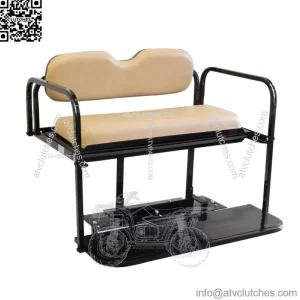 EZGO TXT Golf Cart Flip Folding Rear Seat Kit - Fits 1995 and Up - Tan
