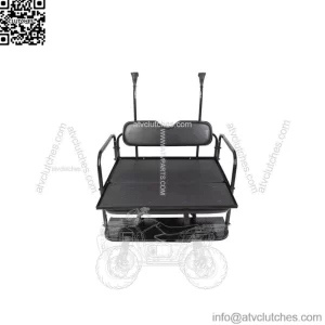 Fits Club Car Precedent Golf Cart Rear Flip Seat Kit (2004-UP) Black