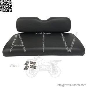 High Density Front Seat Cushion For EZGO TXT Golf Cart 94-13, Black Bottom &Back