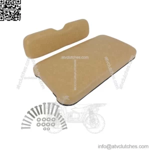 Tan Golf Cart Front Seat Cushion Set Fits EZGO TXT