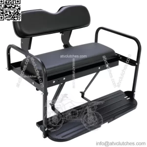 Rear Back Seat Kit Flip Folding Black Fit For Yamaha G14 G16 G19 G22 Golf Cart