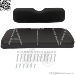 Fits E-Z-GO TXT Black Golf Cart Front Back & Seat Cushion Set
