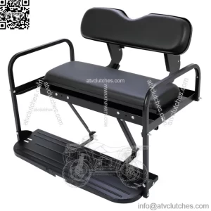 Rear Back Seat Kit For Yamaha G14 G16 G19 G22 Flip Folding Steel Frame Black