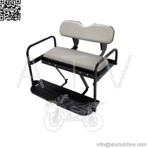 For Yamaha G14 G16 G19 G22 Golf Cart Rear Back Seat Kit Flip Folding Off-White
