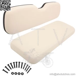 Universal White Golf Cart Rear Seat Cushion Set