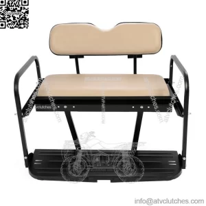 Tan Flip Folding Rear Back Seat Kit For EZGO Marathon Pre-1994 Golf Cart
