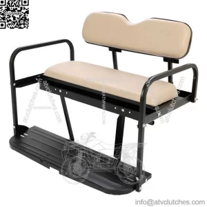 New Golf Cart Tan Flip Folding Rear Back Seat Kit For EZGO Marathon Pre-1994