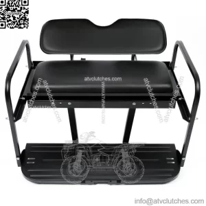 Black Flip Folding Rear Back Seat Kit For EZGO Marathon Pre-1994  Golf Cart