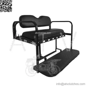 MACH3 Rear Flip Seat for Yamaha Drive2 Golf Carts 2017 & Up - Black
