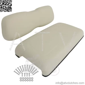 Fits Club Car DS Golf Cart Front Cushion Set White