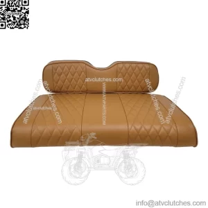 Brown Golf Cart Seat Covers Diamond Stitch Fit Yamaha Drive G29, Drive 2, 4PCS