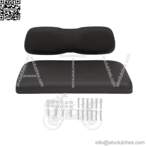 Fits Club Car DS Black Golf Cart Front Seat & Back Cushion Set