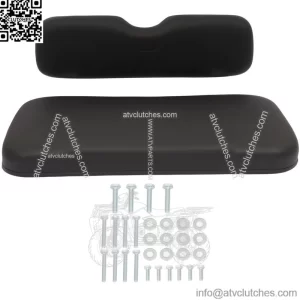 Black Golf Cart Front Seat Cushion Set Fits EZGO RXV High Quality