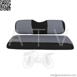 Universal Rear Golf Cart Seat Cover Set Black and Gray