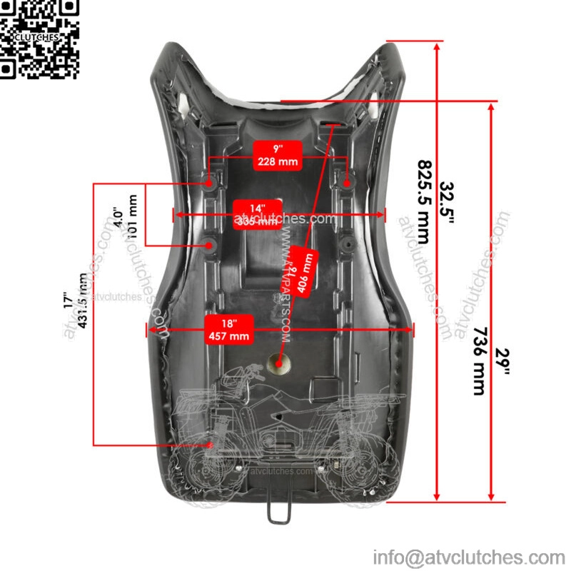 Complete Seat Black for Polaris Sportsman 800 4x4 6x6 2005-14 Except Touring, X2 (For: Polaris Sportsman 800) - Image 2