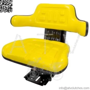 New Yellow Seat w/ Adj Angle Base Tracks/Suspen Fits John Deere Tractor