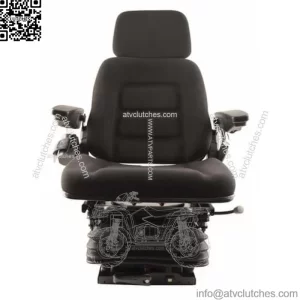 S830796 High Back Seat Black Fabric w/ Mechanical Suspension Fits Kubota