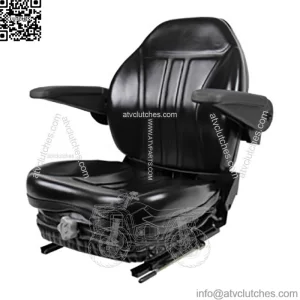Black Suspension Seat W/ Arm Rests for ZTR Zero Turn Mower Grasshopper Hustler