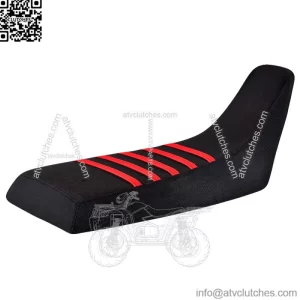 1986-1988 Honda FourTrax TRX 250 R QUAD Seat Cover BLACK w/ RED RIBS #205 (For: Honda)
